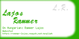 lajos rammer business card